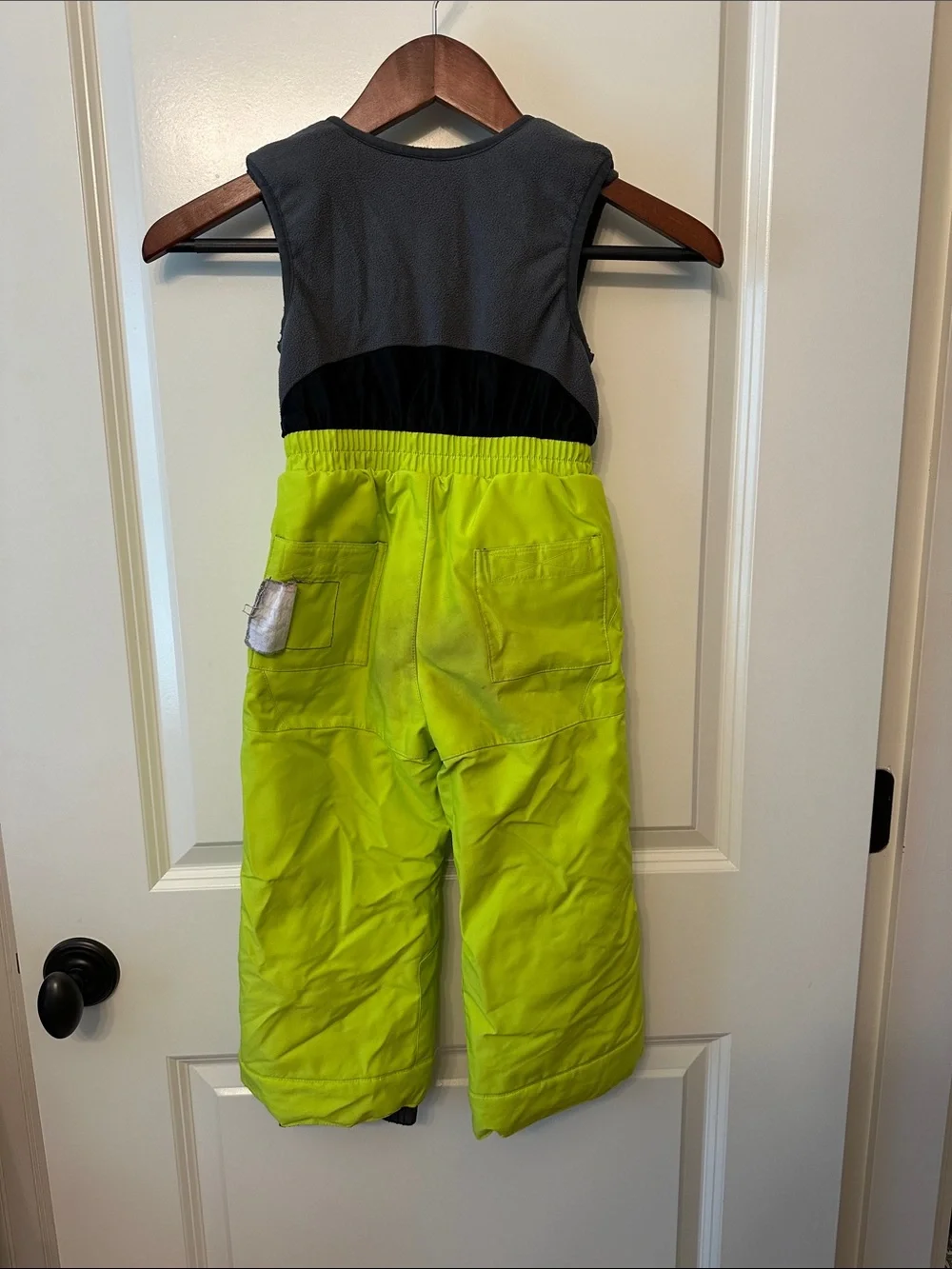 Kids Lime Green Snow Bib & jacket set